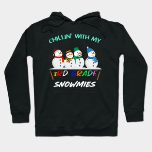Funny Chillin with my Snomies Christmas Snowman Hoodie